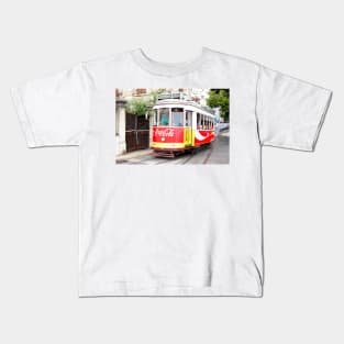 Tram in Alfama, Lisbon, Portugal Kids T-Shirt